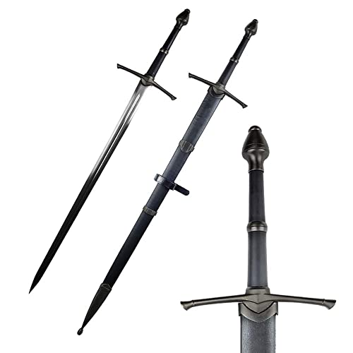 Medieval Crusader Sword with Scabbard Dull Edge for Collection, Gifts and Cosplay (Ranger)