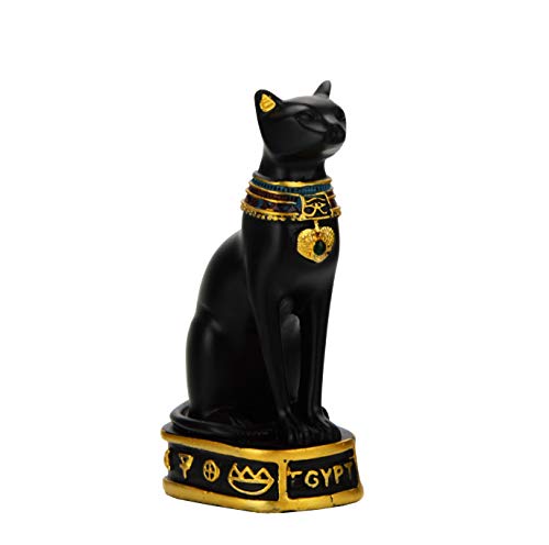 NileCart Egyptian Bastet Collectible Figurine Cat Goddess Statue - Made in Egypt (Small 3.5 inches Tall)