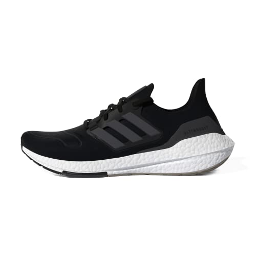adidas Men's Ultraboost 22 Running Shoe, Black/Black/White, 12
