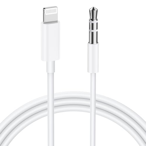 iSkey [Apple MFi Certified] Aux Cord for iPhone, 3.5mm Aux Cable for Car Compatible with iPhone 14 13 12 11 XS XR X 8 7 6 iPad iPod for Car Home Stereo, Speaker, Headphone, Support All iOS Version