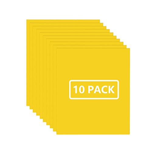 FUNKAKA HTV Heat Transfer Vinyl Bundle - 12' x 10' Yellow HTV Vinyl, 10 Sheets Yellow Iron on Vinyl (10 Sheets, Yellow)