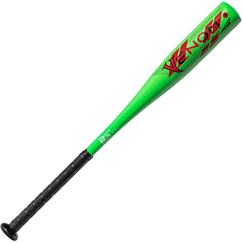 Franklin Sports Kids Baseball + Tball Bat - Venom Youth Aluminum Bat - USA Certified Boys + Girls Tee Ball Bat - Junior Metal Bat - 25'/ 15oz - Green