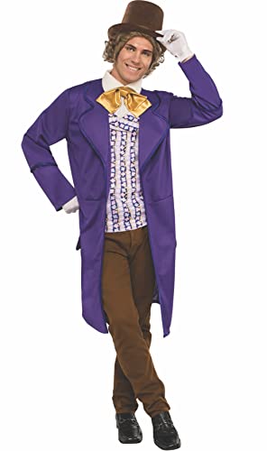 Rubie's unisex adult Willy Wonka & the Chocolate Factory Deluxe Willy Wonka Sized Costume, Multi, Standard US