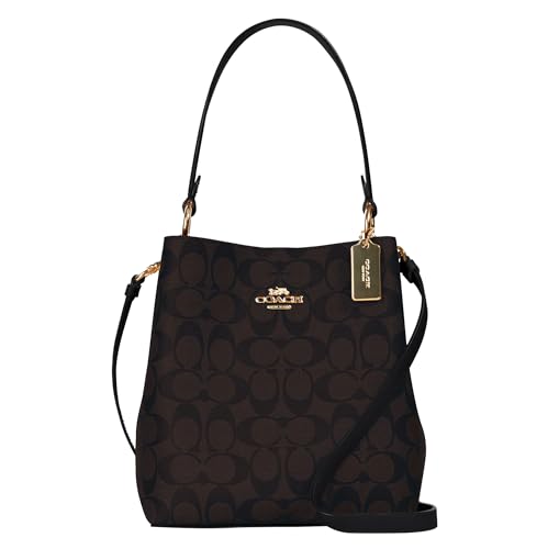 Coach Small Town Bucket, Brown Black