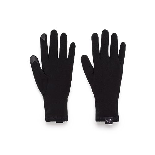 Arc'teryx Gothic Glove | Touch Screen Compatible Merino Wool Glove | Black, X-Small