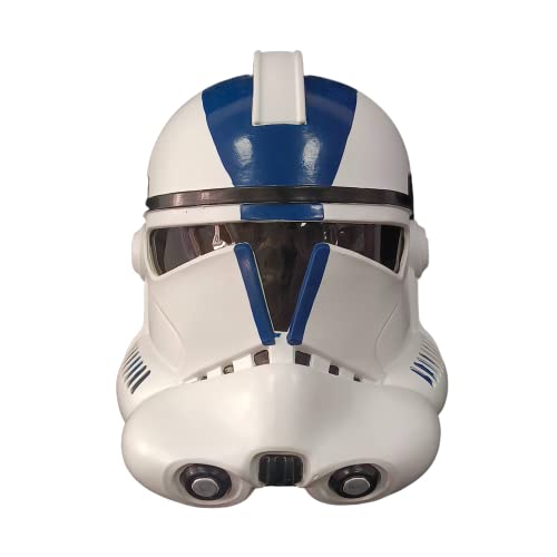 LUMZAG SW Black Series Empire Clone Trooper Latex Helmet 501st Legion Full Head Mask Halloween Cosplay Costume Props (Blue)