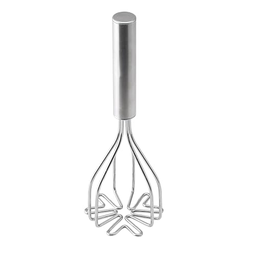 HIC Kitchen 2-in-1 Mix N’Masher Potato Masher, 18/8 Stainless Steel