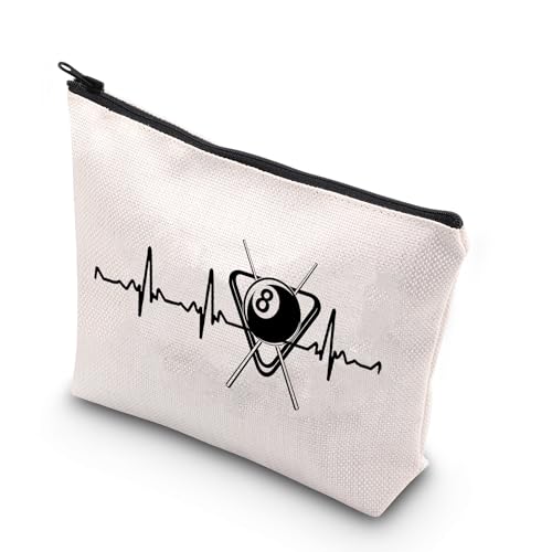 BDPWSS Billiard Cosmetic Bag Pool Players Gift Billiard Lover Gifts 8 Ball Snooker Gifts Zipper Pouch For Billiards Player Gifts (Ball 8 bag)