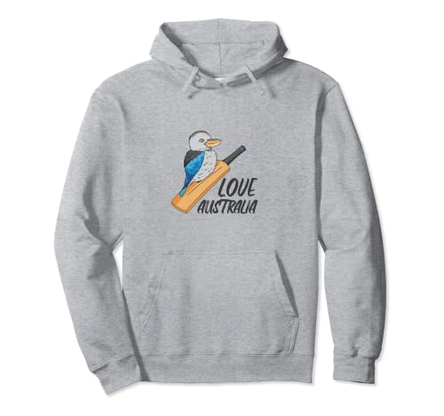 Great Australia Kookaburra Cricket Bat Bird Design Pullover Hoodie