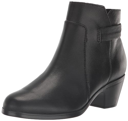 Clarks Women's Emily 2 Holly Ankle Boot, Black Leather, 8