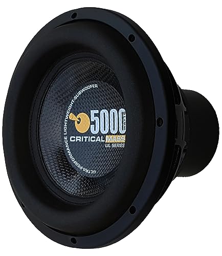 Critical MASS UL12 The Perfect Subwoofer Car Audio Award-Winning 2500Watt RMS Dual 1.5 ohm 12' Subwoofer Ultra Small Enclosure Super-subwoofer (UL12 Subwoofer, UL12 Only)
