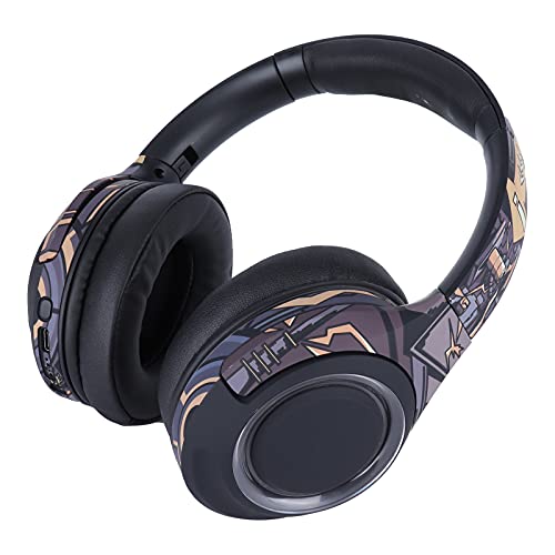 Gaming Headset, EL‑A2 Bluetooth Headset Wireless Head‑Mounted Luminous HiFi Headphones with Microphone(Black)