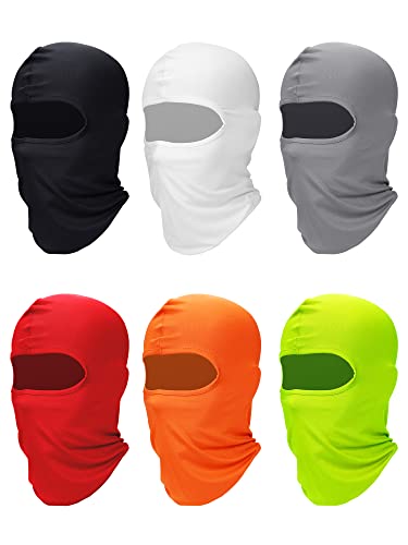 SATINIOR 6 Pcs Ski Mask Cover Full Face Mask Summer Face Covering Ice Silk UV Protection Balaclava Women Men Outdoor Sports(Multicolor)