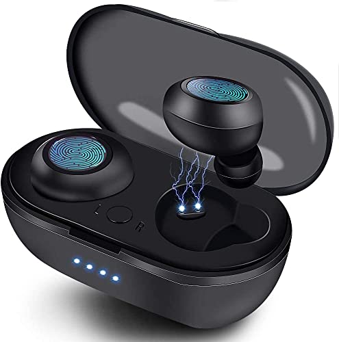 Waterproof Bluetooth 5.0 True Wireless Earbuds, Touch Control,30H Cyclic Playtime TWS Headphones with Charging Case and mic, in-Ear Stereo Earphones Headset for Samsung/iPhone/Android