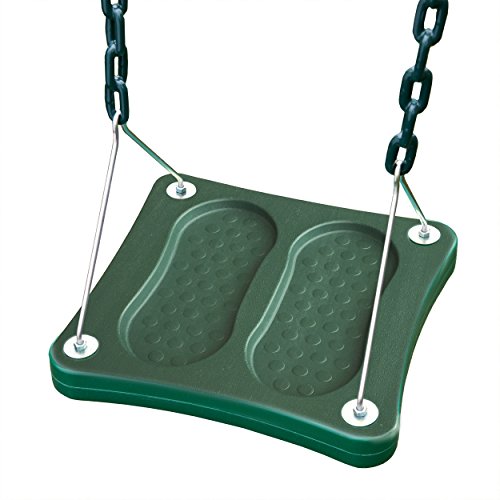 Swing-N-Slide NE 5041 Stand-Up Swing with 14' x 14' Swing Base and Coated Chains for Swing Set and Playset, Green