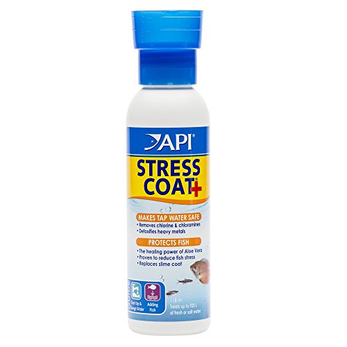 API STRESS COAT Aquarium Water Conditioner 4-Ounce Bottle (85B)