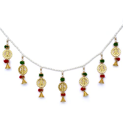 Traditional Indian Festival Decor Door Toran Bandhanwar Ethnic Tapestry Thoranam for Home Office Mandir Temple Room Wedding Welcome Garland Door Entrance Hanging Valance Latkan Decorations & Gifts