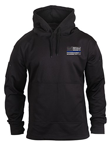 Rothco Thin Blue Line Concealed Carry Hoodie, Black, Large