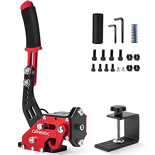 aikeec 64 Bit USB Handbrake with Clamp for PC Windows Sim Racing Games G25 G27 G29 T500 FANATECOSW Dirt Rally with Handle Grip