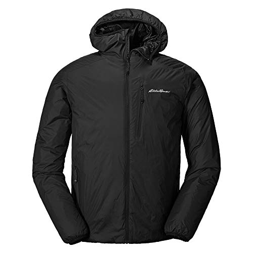 Eddie Bauer Men's EverTherm 2.0 Down Hooded Jacket, Black, Large