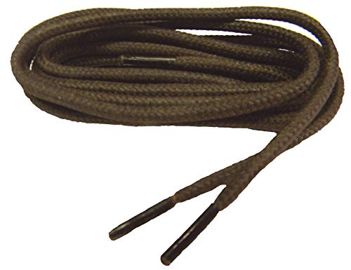GREATLACES Waxed Heavy Duty Long Lasting Polyester Boot Laces Shoelaces - 2 Pair Pack (36 Inch 91 cm, Chocolate Brown)