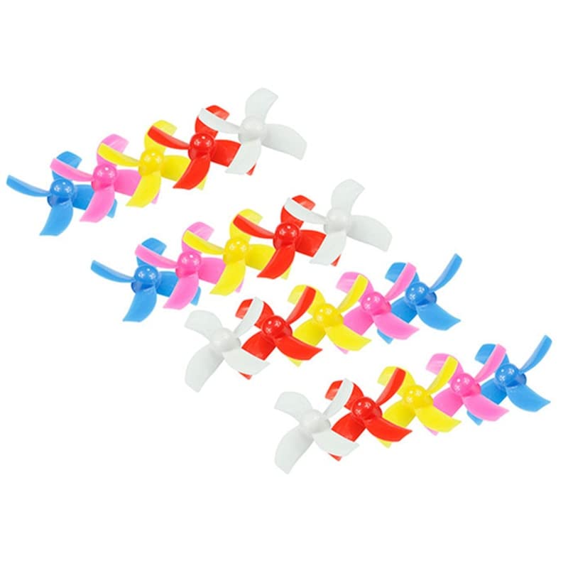 LDARC 31mm 4-Blade Propeller 0.8mm Mixed Color for RC FPV Racing Freestyle Tiny6X E010 E010S E010C H36 Brushed Tinywhoops - (Color: 20Pairs Mixed Color)