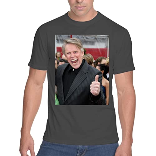 Middle of the Road Gary Busey - Men's Soft & Comfortable T-Shirt SFI #G341394, Black, Small