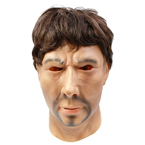 CreepyParty Novelty Halloween Costume Party Latex Human Realistic Head Mask Strong Man