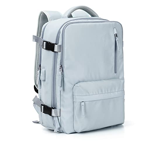 VGCUB Carry on Backpack,Large Travel Backpack for Women Men Airline Approved Gym Backpack Waterproof Business Laptop Daypack, Light Blue