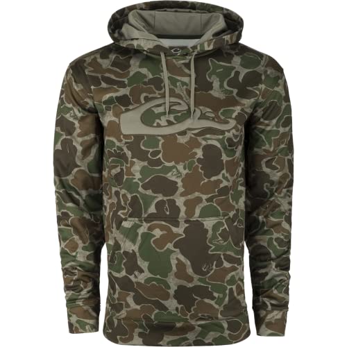 Drake Waterfowl Performance Hoodie Old School Green Large