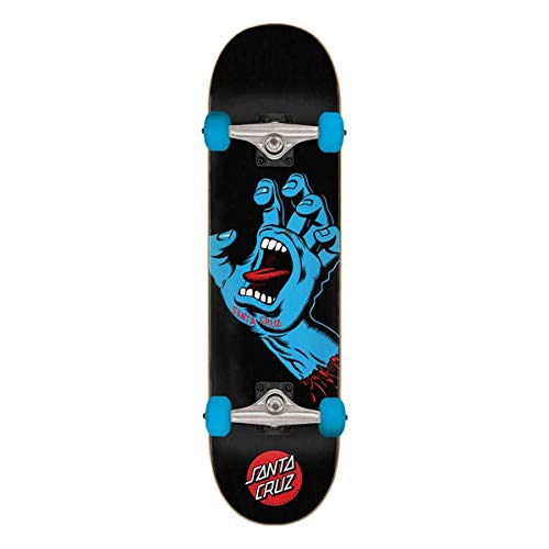 SANTA CRUZ 8.0' x 31.25' Skateboard Complete - Screaming Hand Full, Black