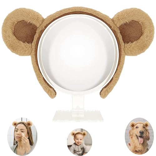 Beviliu Brown Bear Ears Headband Cute Headband Animal Headband Head Wear for Party Cosplay Makeup Washing Face Costume Christmas