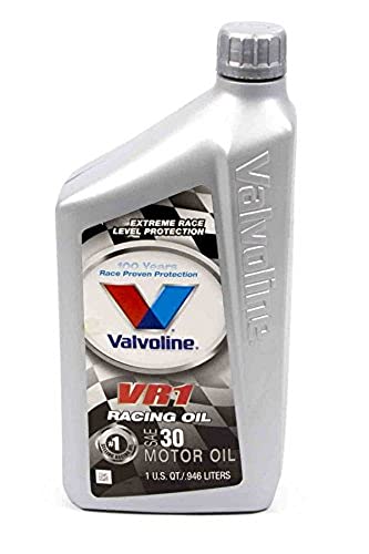 Valvoline Motor Oil, VR1 Racing, High Zinc, 30W, Conventional, 1 qt Bottle, Each