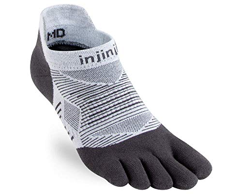 Injinji Run Lightweight No-Show (X-Large, Gray)