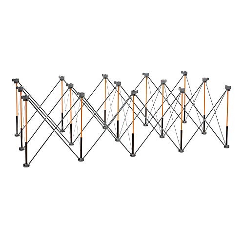 BORA Centipede CK15S 30 inch height Portable Work Stand, Includes 4 X-Cups, 4 Quick Clamps, Carry Bag, Portable Work Support Sawhorse, 4Ft x 8Ft, 30 inch work height, 6000lb weight capacity , Orange