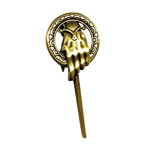 JotheR Game of Thrones Antique Hand of The King Brooch pin Gold Tone with Gift Box, Small