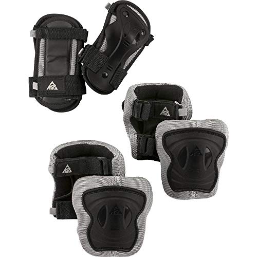 K2  Exo Jr - Boys 'Inline Skate Guard Pad Set Black 1 Design Size:S