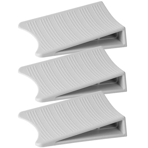 3 Pack Door Stoppers for Bottom of Door, Optish Rubber Door Stop, Non Slip Doorstop, Door Stopper Wedge for Carpet, Hardwood, Tile, Stone, Concrete, Hold The Door Open in Both Directions
