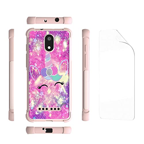 jioeuinly Unimax UMX U696CL Case Cover Compatible with UMX U696CL Phone Case + Film Soft TPU Screen Protector DJS