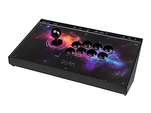 Monoprice Arcade Fighting Stick Controller, Retro Gaming, Arcade Joystick, USB Port, Compatible with Windows, Xbox One, PlayStation 4, Nintendo Switch, and Android - Dark Matter Series