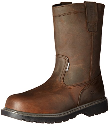 Wolverine Men's Floorhand 10' Waterproof Steel Toe Boot Wellington, Dark Brown, 9