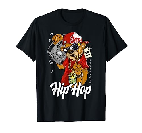 Hip Hop Teddy Bear Ghetto Blaster Dope Rap Lover Clothing T-Shirt