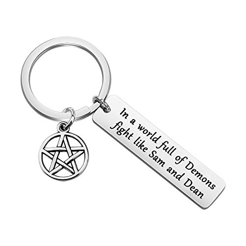 CHOORO In a World full of Demons fight like Sam and Dean Keychain Gift For Fans (SPN-full of demons keychain)