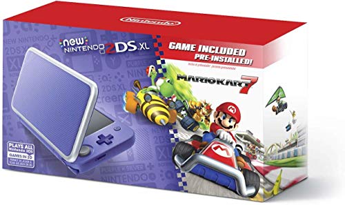 New Nintendo 2DS XL - Purple + Silver With Mario Kart 7 Pre-installed - Nintendo 2DS