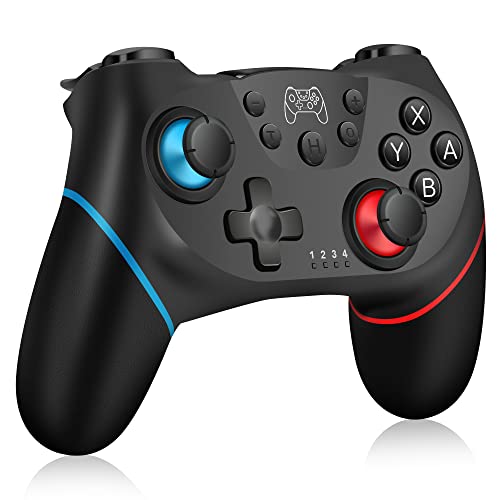 Zakgbxbig Controller for Switch, Wireless Pro Controller for Switch Lite, Controller for Switch Remote Gamepad Joystick, Turbo and Dual Vibration (Black)
