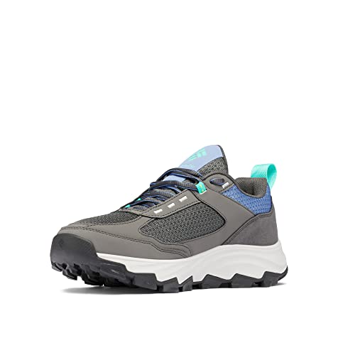 Columbia Women's Hatana Max Outdry Hiking Shoe, Dark Grey/Electric Turquoise, 8