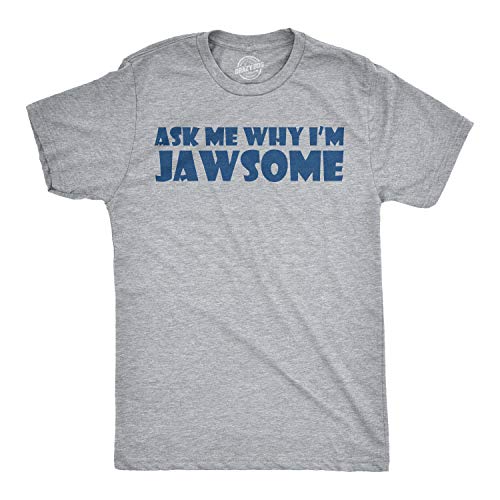 Toddler Ask Me Why Im Jawsome Jaws Shark Flip Up T Shirt for Kids Funny Toddler Shirts Shark T Shirt for Toddler Funny Flip T Shirt Toddler Graphic Tees Light Grey 5T