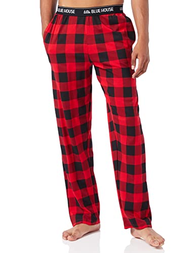 Little Blue House by Hatley mens Jersey Pants Pajama Bottom, Buffalo Plaid, Large US
