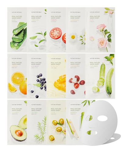 NATURE REPUBLIC Real Nature Mask 14 Variety (Not Tested on Animals)