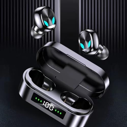 Wireless Earbuds Clearance, Bluetooth 5.1 Headphones - in Ear Light-Weight Earphones Premium Deep Bass Sound IPX4 Built-in Microphone Gaming Headset with Charging Case